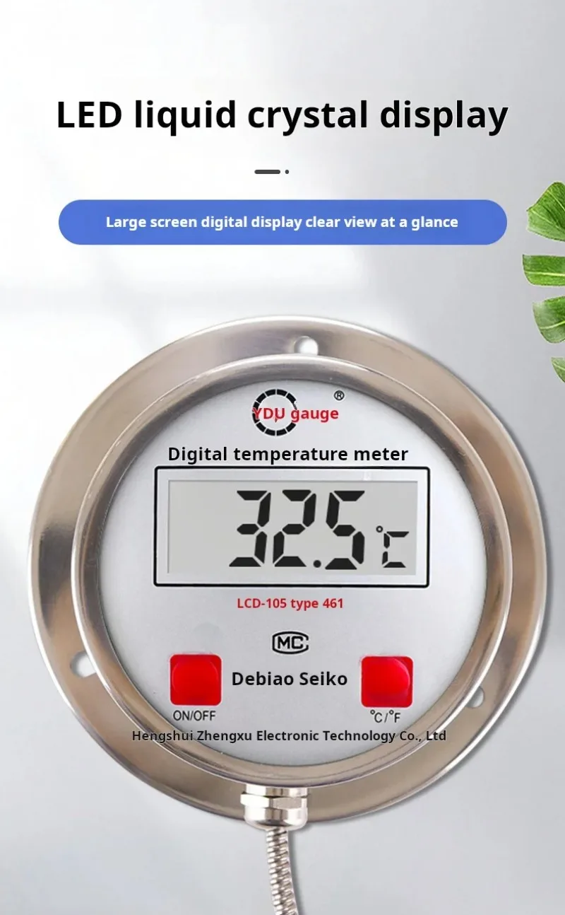 Termômetro bimetálico com visor digital, termômetro com visor digital remoto.