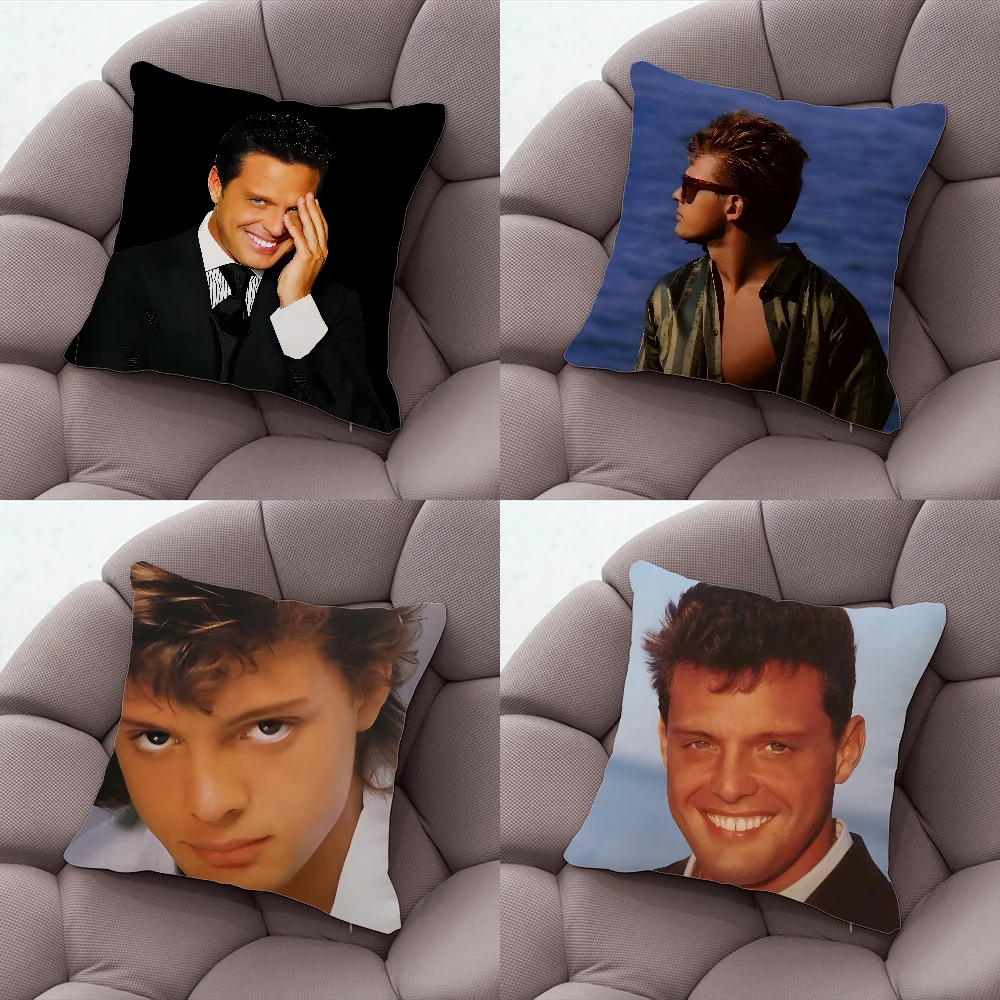 L-Luis Miguel Singer Pillow Case Pillow Case Living Room Sofa Cushion Cover Suitable For Home Bedroom Room Decoration