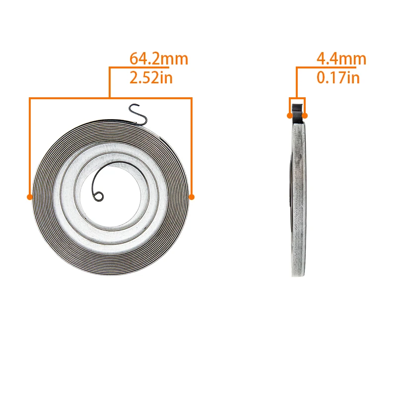 64mm For 45cc 52cc 58cc 2 Stroke Engine 4500 5200 5800 Lawn Mower Chainsaw Recoil Pull Starter Spring Pulley Rope Recoil gallery 1