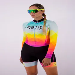 kafitt women's cycling wear one-piece bike bike Little Monkey suit Summer Long Sleeve Pro