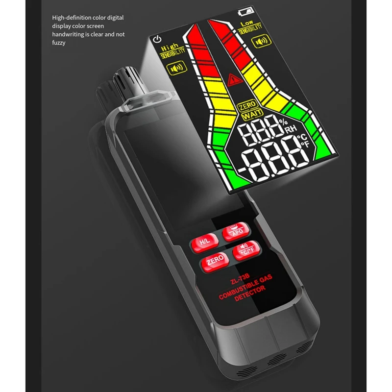 Hot-A39R-Handheld Combustible Gases Leak Detector Natural Gases Leakage Concentration Analyzer Meter Sound Light