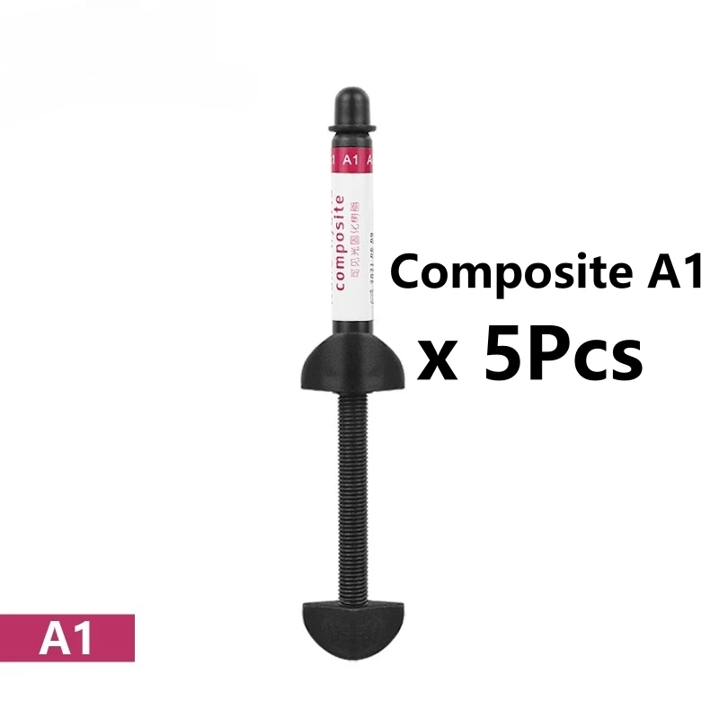 5 pz/kit resina dentale 4 g/pz materiale A1 A2 A3 flusso nano flusso fotopolimerizzabile materiale in resina composita strumenti di riempimento orale