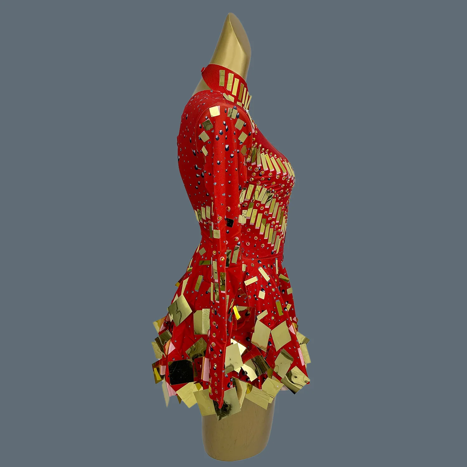 

Classic Sequins Pleated Short Dress for Women Evening Party Birthday Dress Nightclub Sexy Performance Show Stage Wear Xieshi