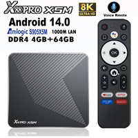 X88 PRO X5M Android14.0 TV Box Amlogic S905X5M 64-Bit Quad Core 8K Video 1000M LAN BT Voice Assistant Remote Wifi6 BT5.0 DDR4