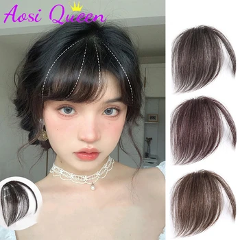 Aosi合成斜めウィッグ、天然額の部分的な黄色、女性の目に見えない偽の包帯