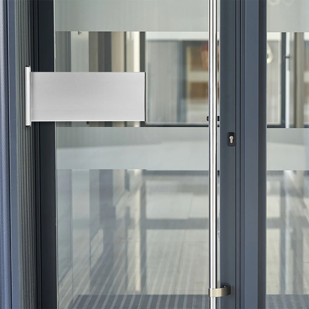 

3pcs Aluminum Alloy Nameplate Holder Blank Mount Signs For Doorplate Office Sticker Door