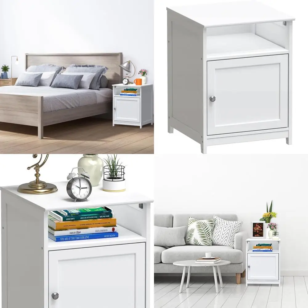 

Белый торцевой столик для хранения — компактный приставной столик для гостиных, спален и офисов