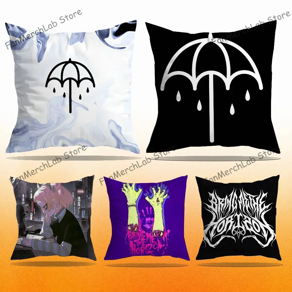 B-BringS Me The HorizonS Bmth Printed Pillow Cover Cushion Case Simple Sofa Pillow Case No Pillow Core