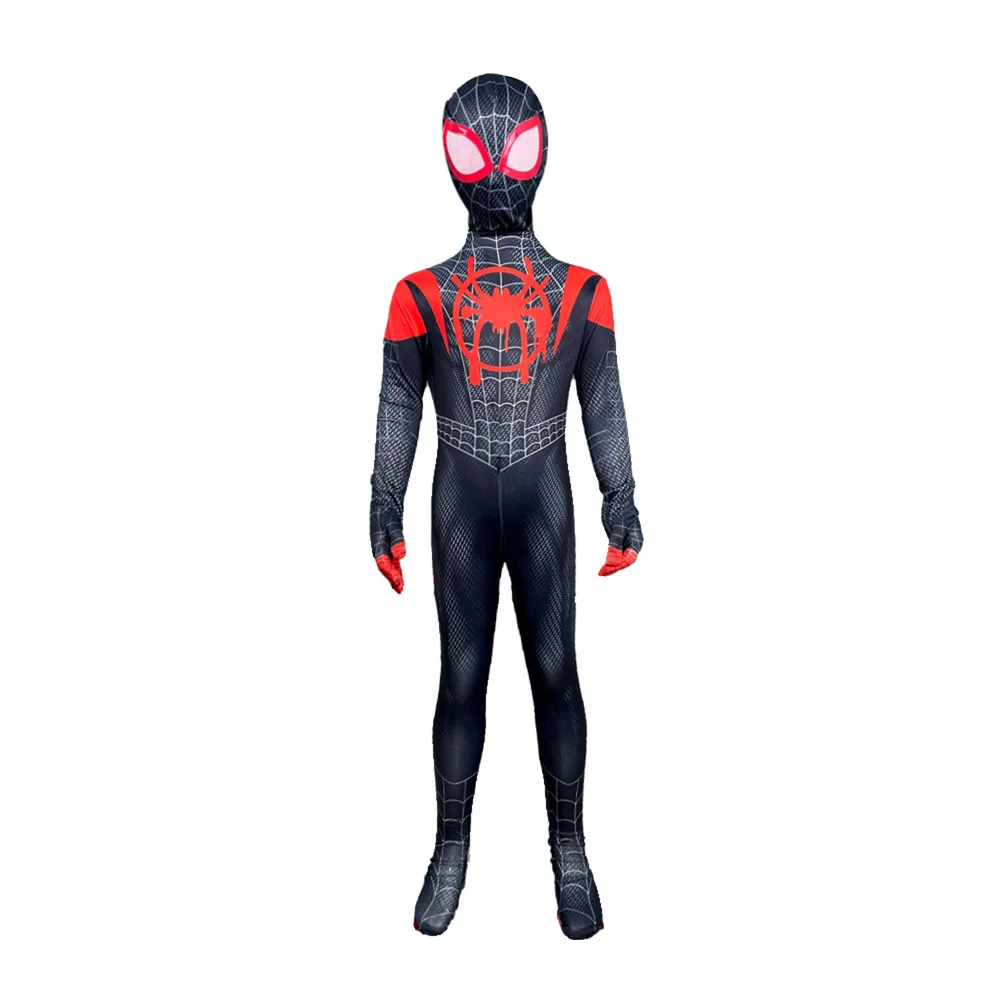 New Year Spider Hero Costume Kids 3 To 12 Years Web-shooters Glove Spider Hero Mask Halloween Christmas Spider Hero Toy and Suit