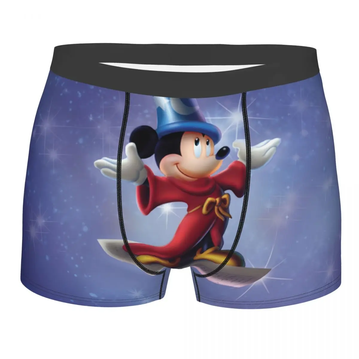 

Custom Novelty Fantasia Movies Mickey Mouse Anime Music Boxers Shorts Panties Men's Underpants Breathable Briefs Underwear