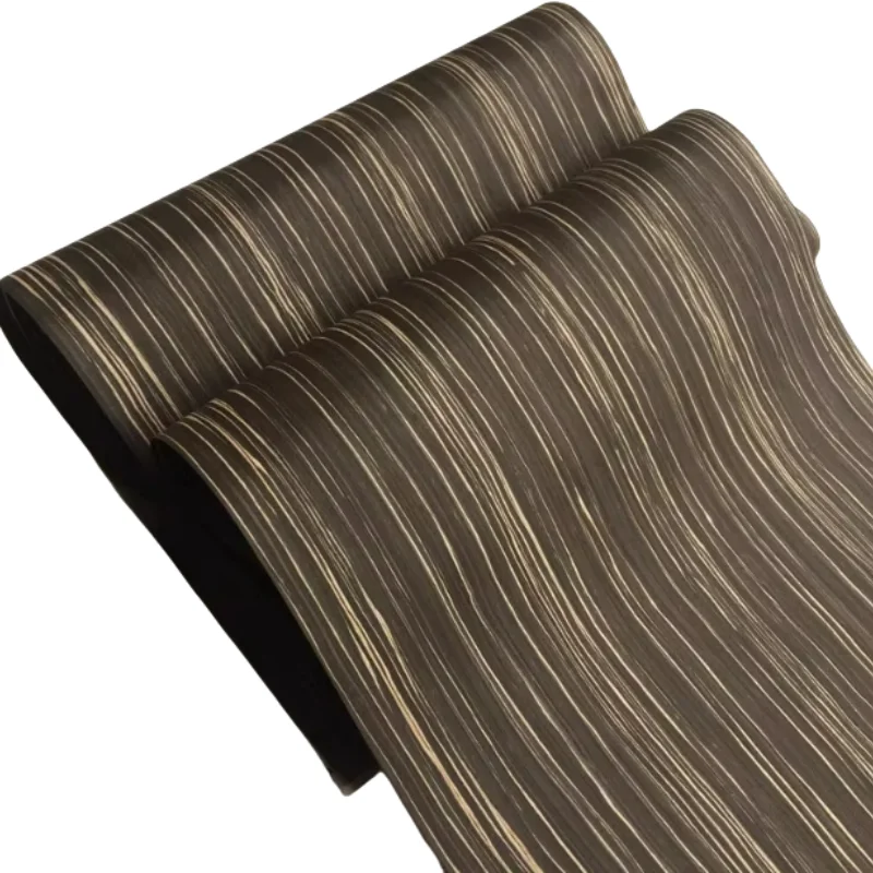 L: 2.5 เมตร W:58 ซม.T:0.25 มม.เทคโนโลยี Ebony ไม้ตกแต่งเฟอร์นิเจอร์ DIY ลําโพง (ด้านหลังผ้าไม่ทอ)