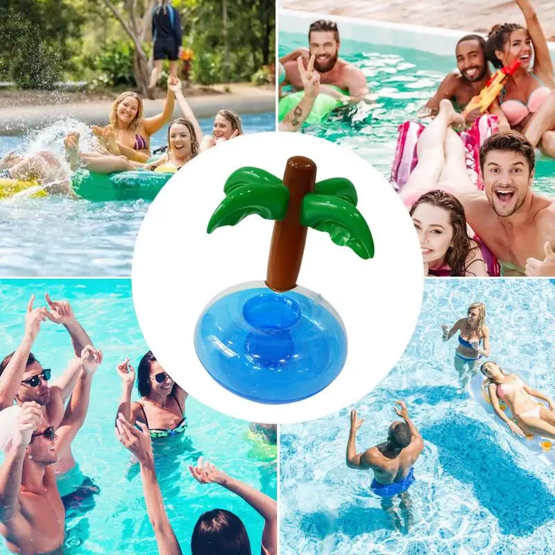 Flotadores gruesos y reutilizables para piscina, soporte portátil ligero para bebidas, accesorios de diversión para niños