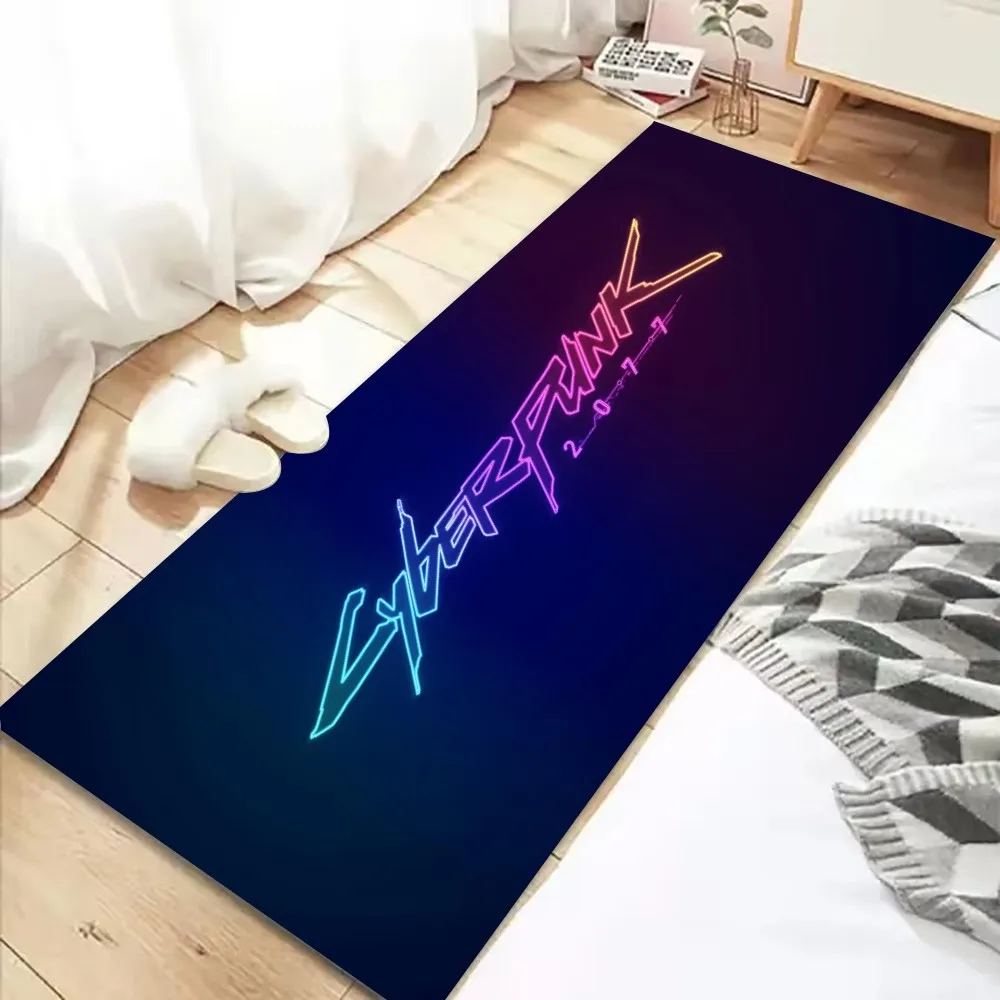 Animation C-Cyberpunk E-Edgerunners Floor Mat Graphic Printed Flannel Doormats For Bathroom Kitchen Entrance Carpet Home Decor