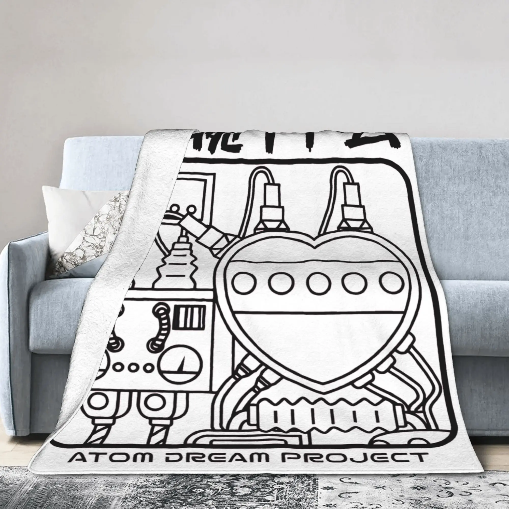 BD012 Astroboy Blanket Cover Astro Boy Anime Flannel Throw Blankets Summer Air Conditioning Portable Ultra-Soft Warm Bedspreads