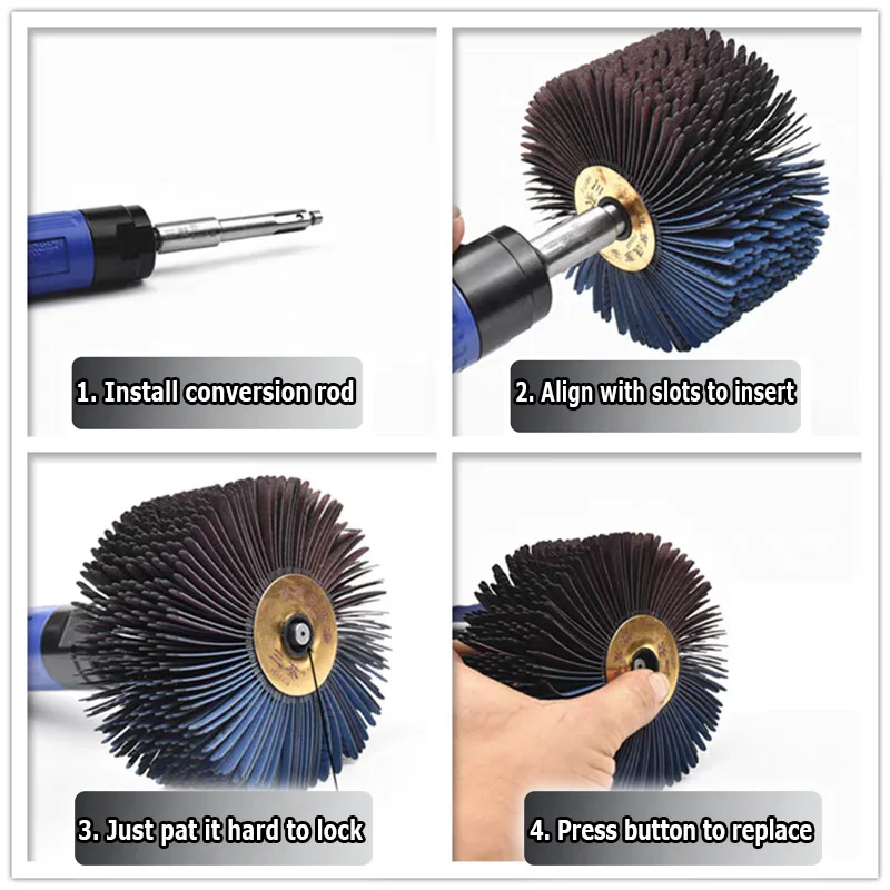 118x60 مللي متر/30 مللي متر شرائط القماش الكاشطة فرشاة تلميع عجلات الهواء الملمع اكسسوارات للخشب طحن التلميع #4