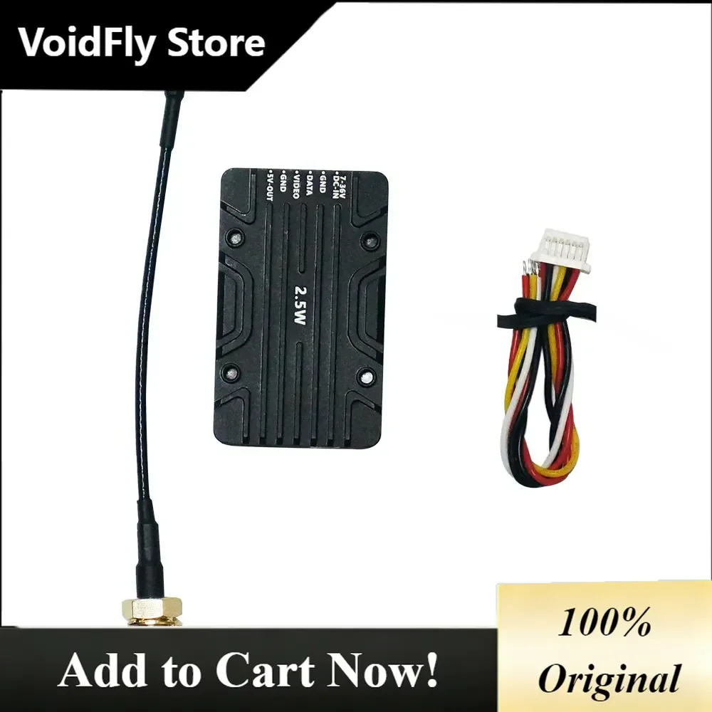 VoidFly RCMOY 5.8G 2.5W VTX High Power Video Transmitter with CNC shell For Long Rang FPV Racing  Parts