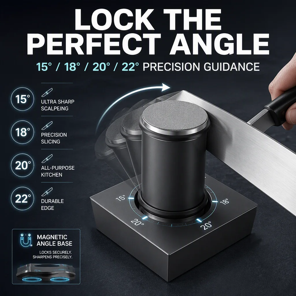 4 Angles Rolling Knife Sharpener Kit For Straight Edge Roller Knife Sharpening With Industry Diamonds Whetstone Chef Knife Set