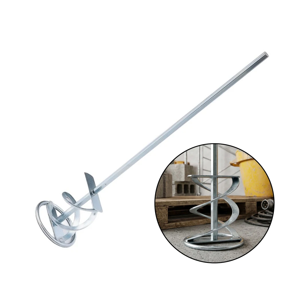 Metal Mixing Paddle For Power Drill Applications Featuring 50mm Impeller Diameter And 250mm Length For Consistent Blending