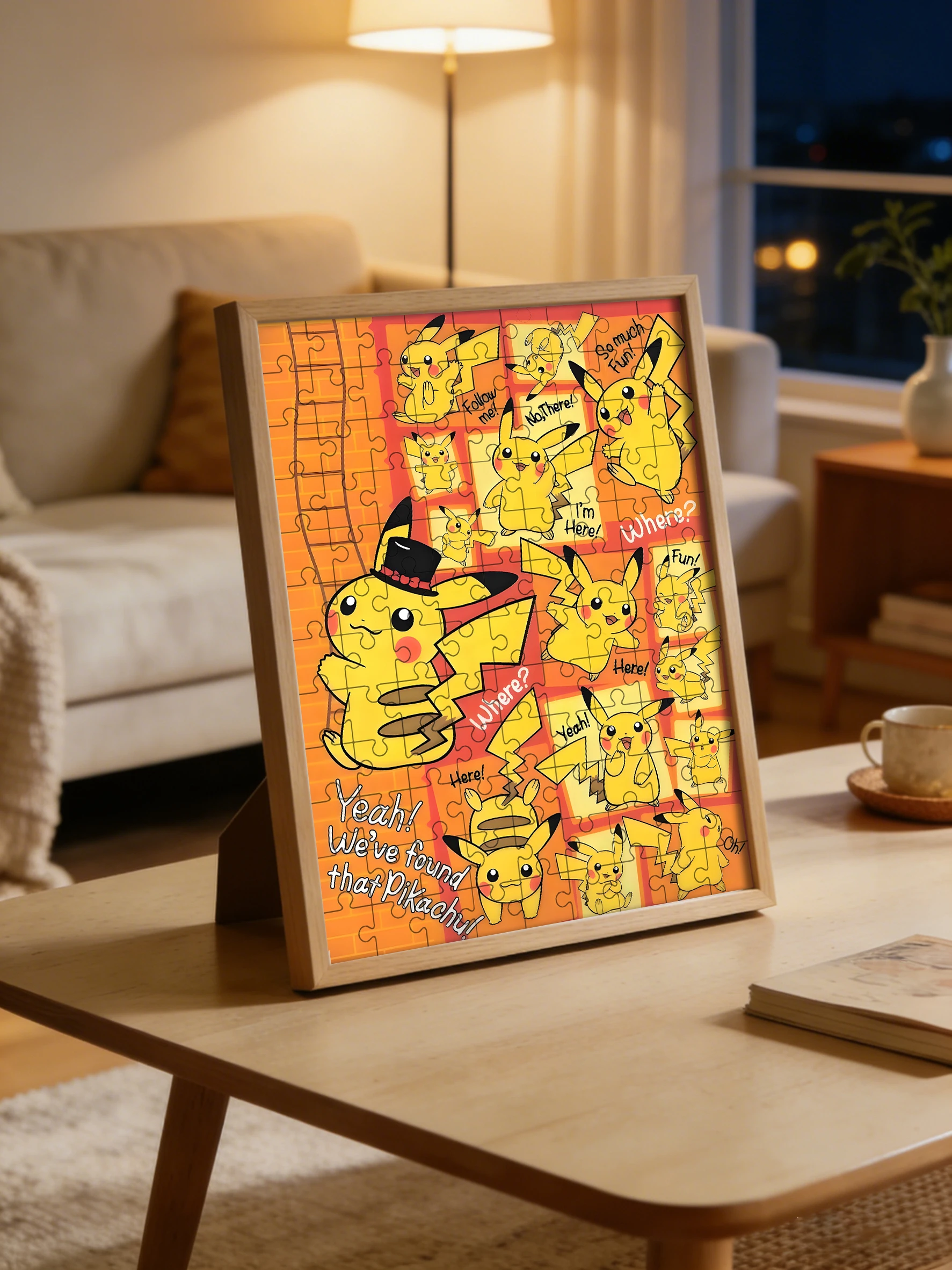 Pokémon Pikachu 108/200/300/500/1000 stukjes houten vloer puzzelspel van hoge kwaliteit