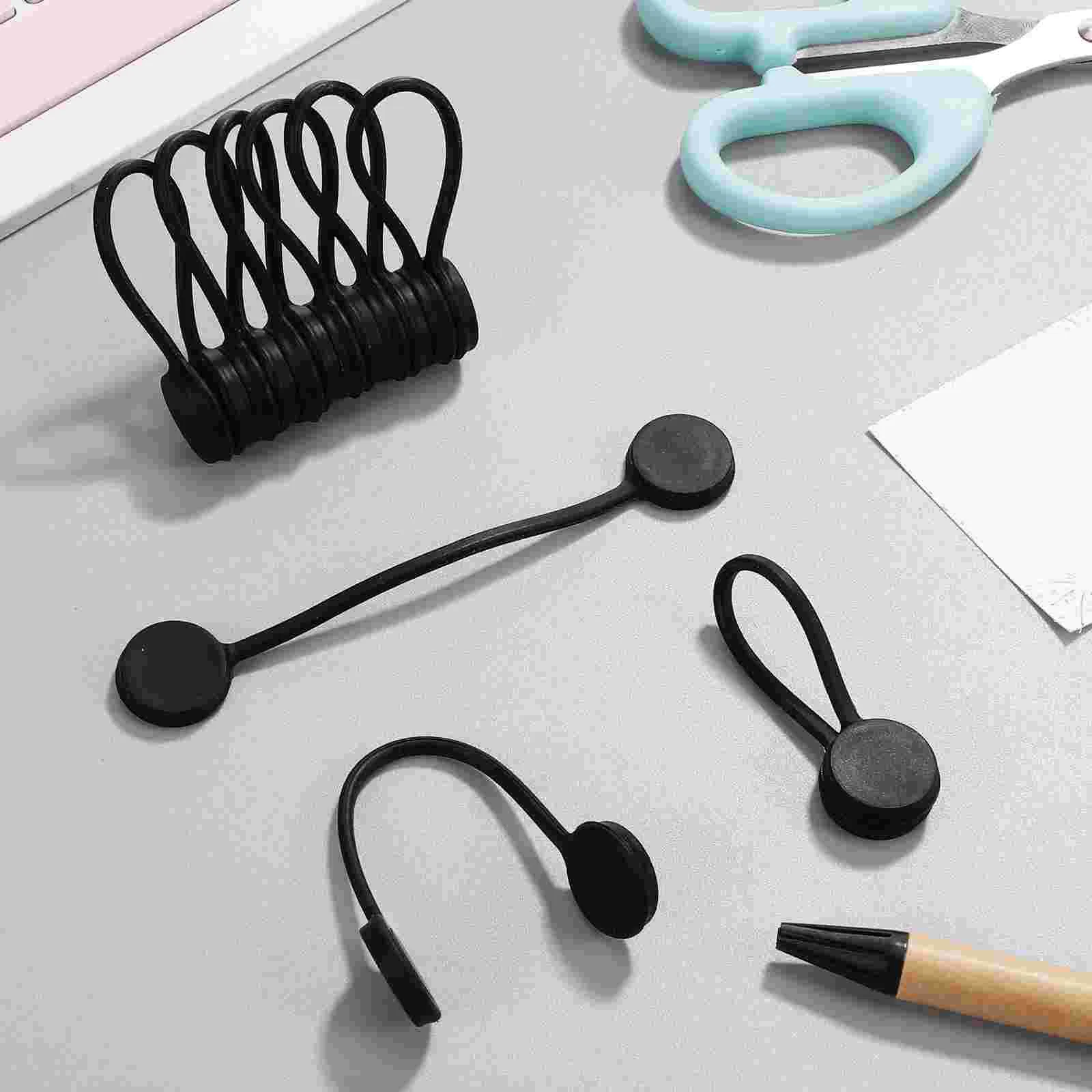 10 Pcs Headset Cable Winder Cord Organizer Wire Ties Manager Silicone Silica Gel Travel