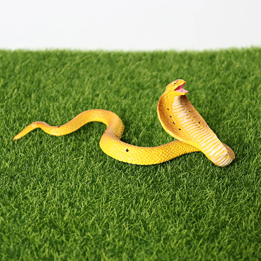 Realistic Wild Cobra Rattlesnake Python Cobra Snake Boa Constrictor Coralsnake Wild Life Animal Model Figures Party Favor Decor