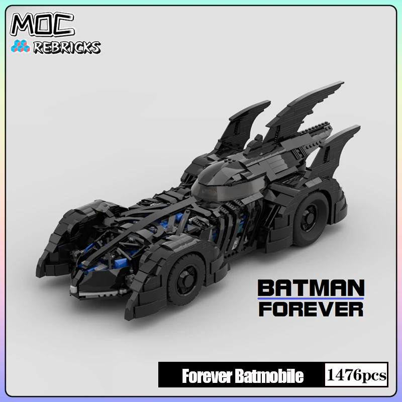 New UCS 1995 Forever Batmobile MOC Bricks Building Block Toys Model DIY Collection Commemorative Classic Sets Child Gifts