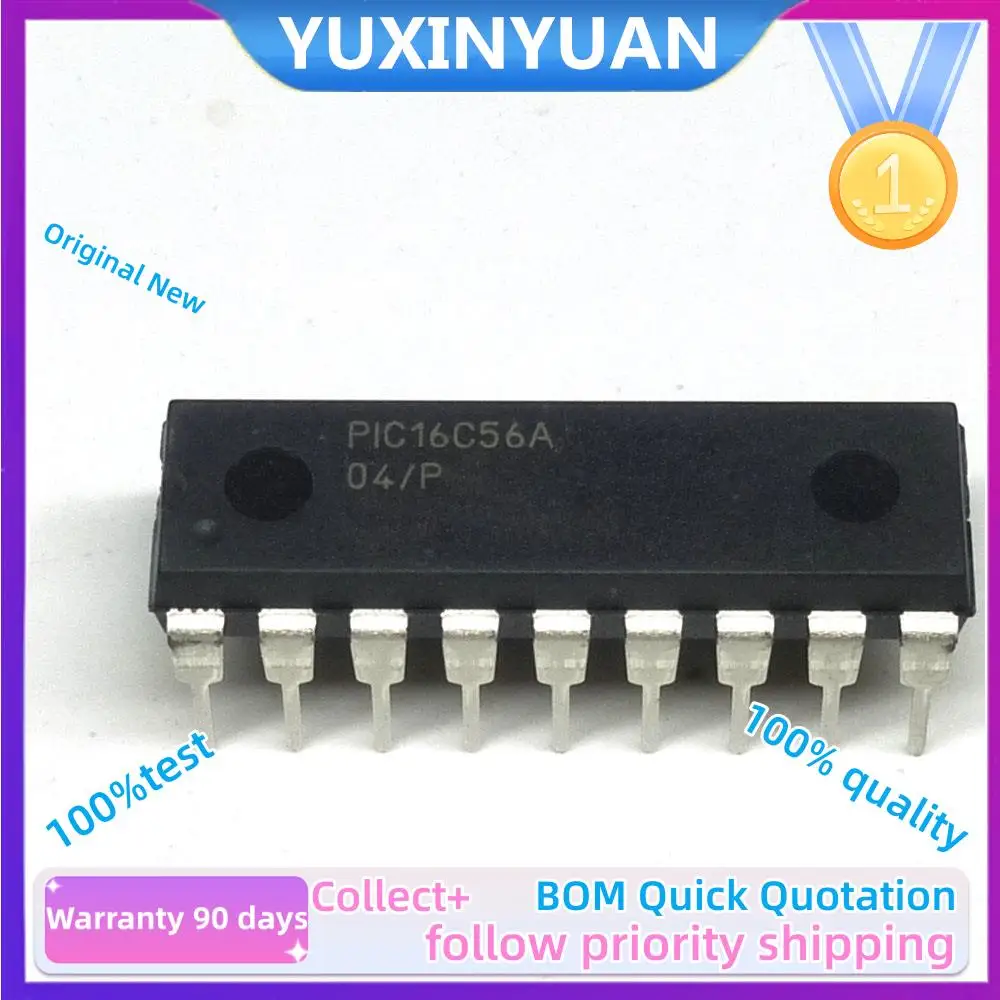 5pcs/lot 100%New Original PIC16C56A04/P PIC16C56 PIC16C56A DIP18  IC NEW  IN STOCK  100%test