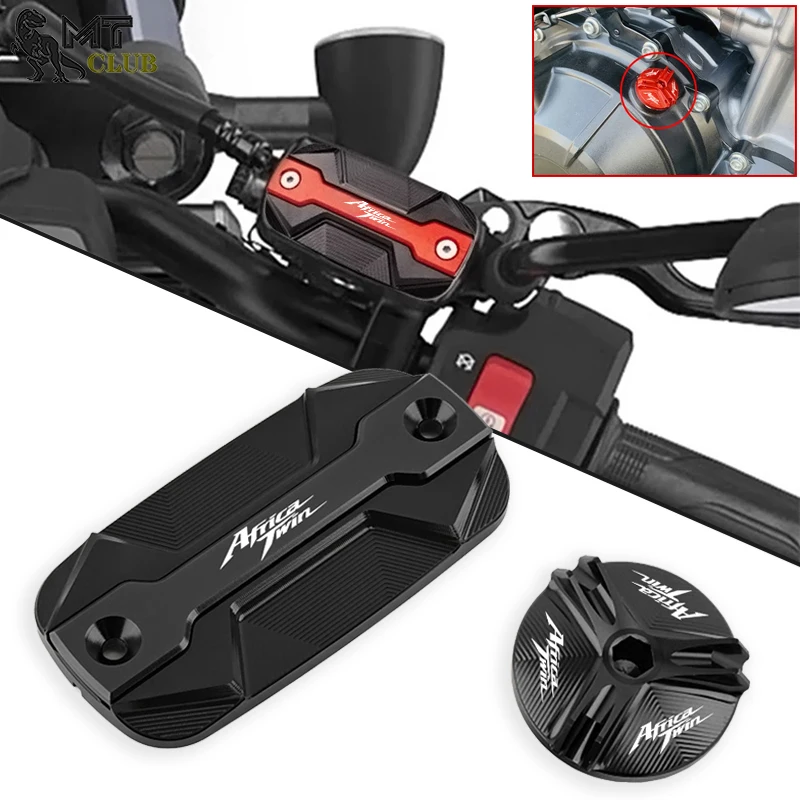 

New For HONDA Africa Twin 1100 CRF 1100L 1000L CRF 1000L 1100 Motorcycle CNC Front Brake Fluid Reservoir Cover & Engine Oil Cap