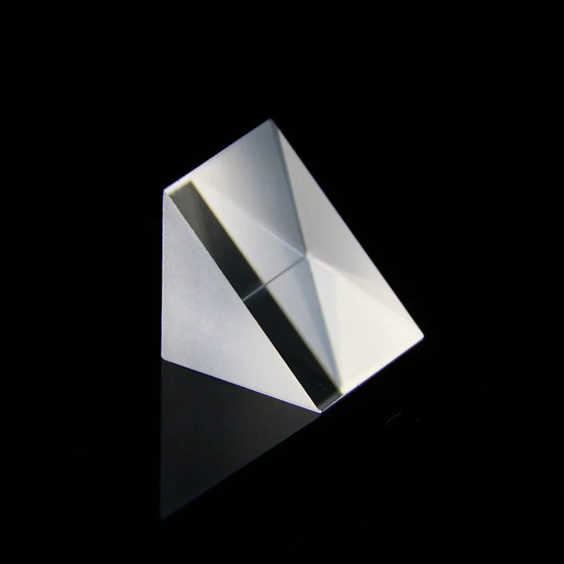 High Precision Right Angle Prism Triangular 20x20x20mm 30x30x30mm 35x35x35mm 40x40x40mm K9 Non Coated Prisma Physical Experiment