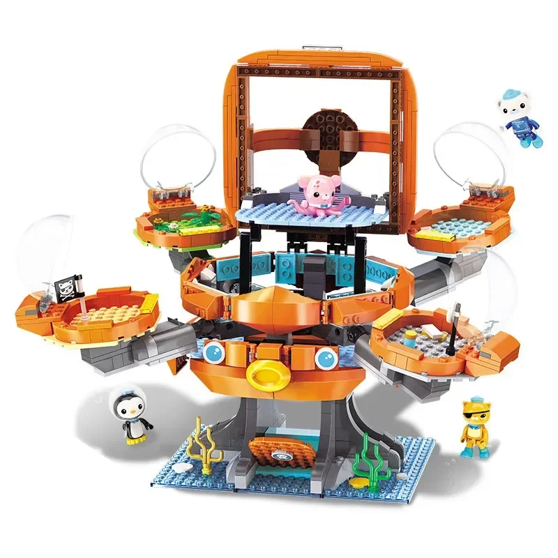 Building Block Octopod Gup Submarine Boat Castle Adventure Barnacles Peso Kwazii Anime Figure Toys Doll Kids Gift Creative Ideas