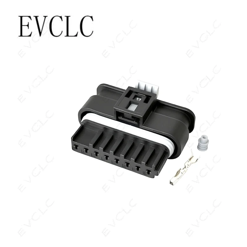 1 Set 8-Pin Waterproof Wiring Harness Connector 872-555-521/872-862-521 for Mercedes-Benz Bumper Radar Sensor (Male & Female)