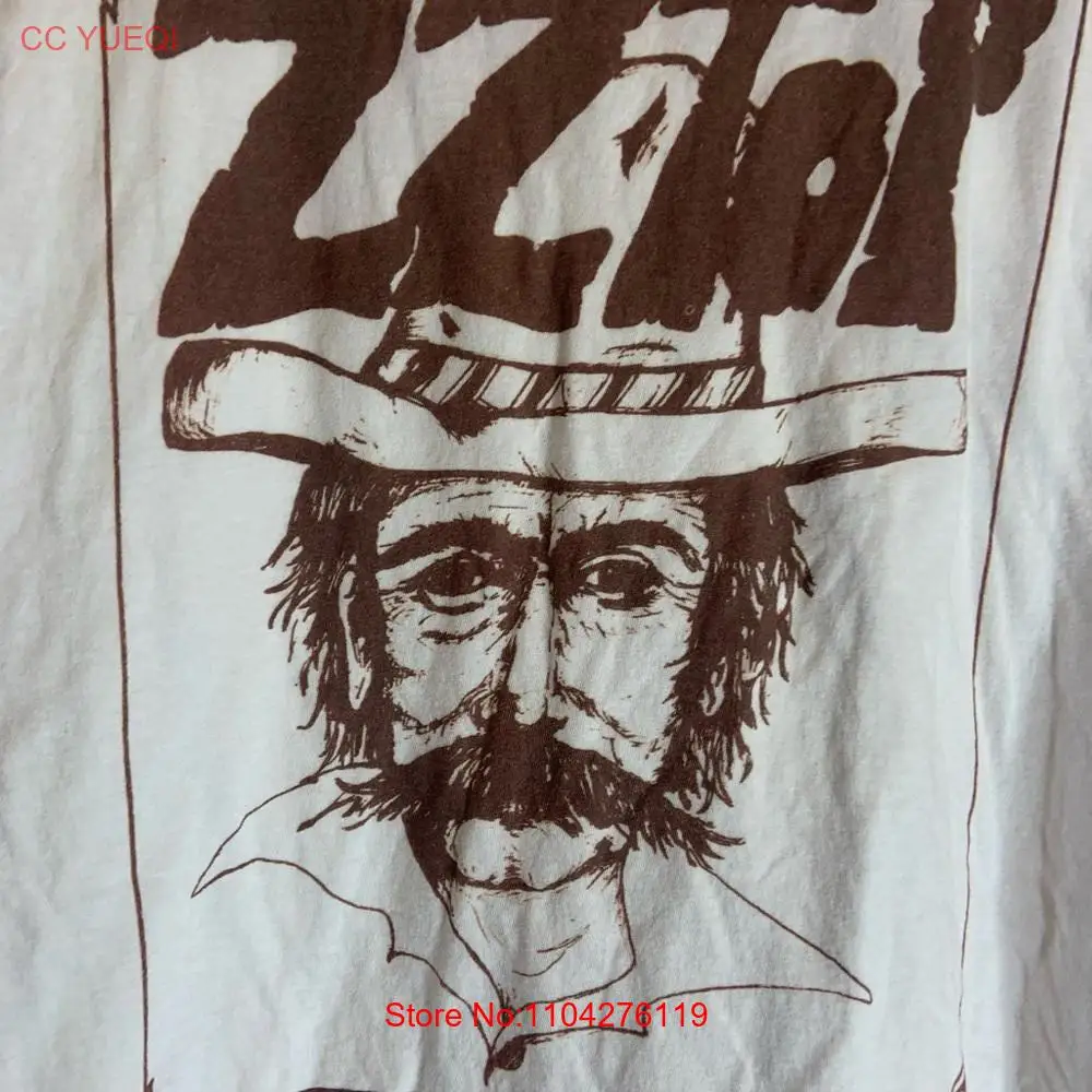 ZZ Top large white graphic preowned T shirt long or short sleeves