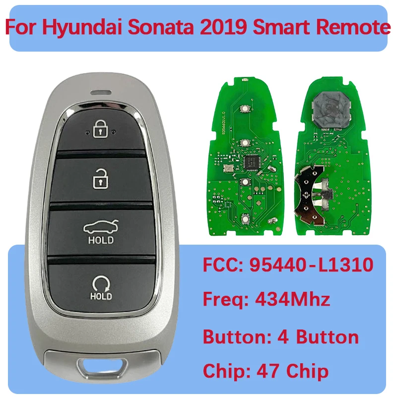 

CN020245 Aftermarket Smart Key Remote 4 кнопки 433 МГц ID47 чип FCC ID FOB-4F260 P/N 95440-L1310 для Hyundai Sonata 2019