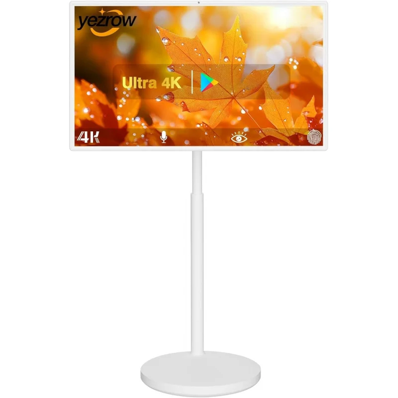 32-inch Smart Screen 4K Camera Portable TV |Wireless Portable TV on Wheels |Touch Screen Monitor | Android 13 OS (Support Google
