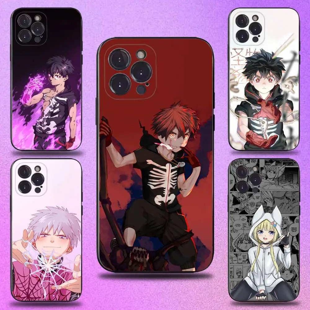

anime Kemono Jihen Phone Case For iPhone 16,15,14,13,12,11 Plus,Pro Max,XS,X,XR,SE,Mini,8,7,Soft Silicone Black Cover