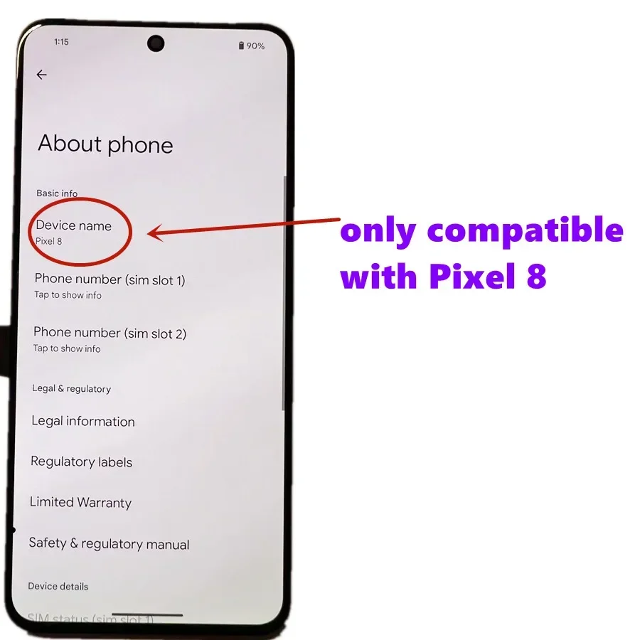 Oryginalny wyświetlacz LCD do Google Pixel 8, ekran LCD z dotykiem i digitizerem, z punktem. — zdjęcie produktu 5