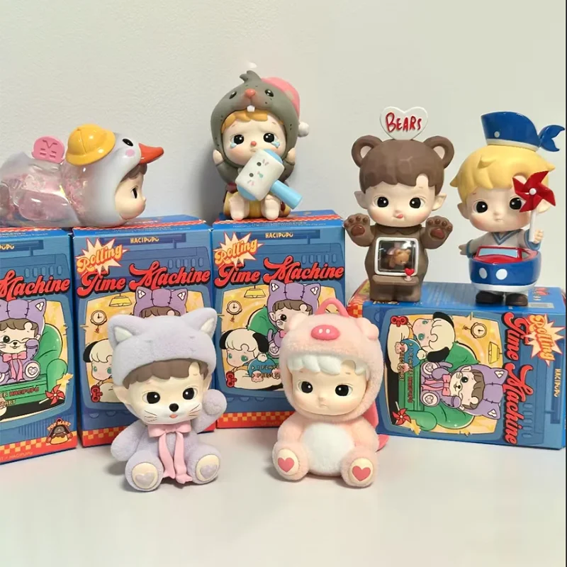 

Новинка 2025 года, оригинальная машина Hacipupu Rolling Time, серия слепая коробка, игрушки Kawaii, аниме, экшн-фигурка, сюрприз, загадочная коробка, куклы, подарки