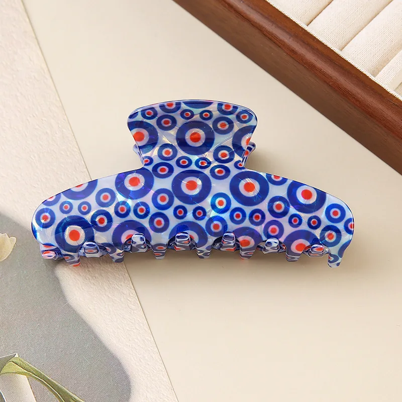 

НОВЫЕ 11 см большие темно-синие заколки для волос «Глаз дьявола», акриловые заколки для волос на Хэллоуин, модные заколки для волос, аксессуары для волос для женщин и девочек