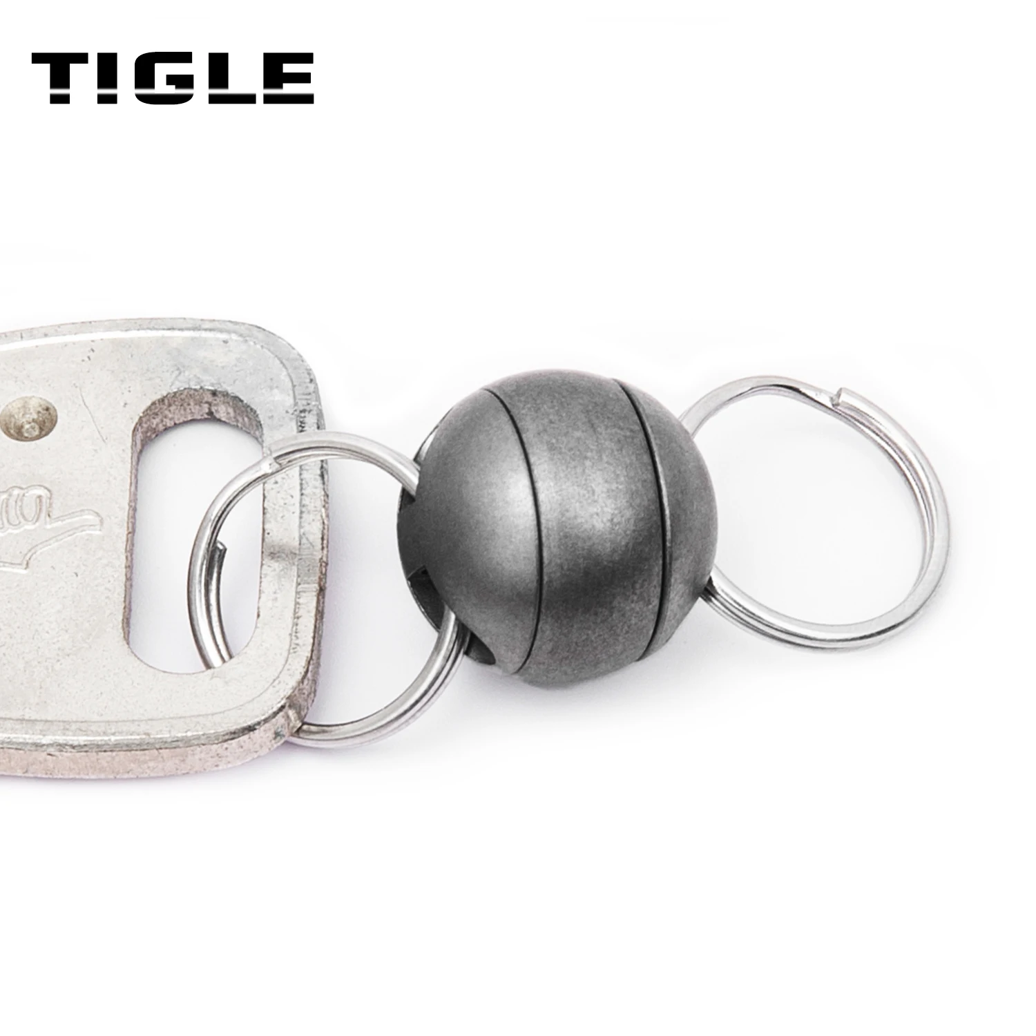 tigle titanio esferico chaveiro chaveiro giratorio chaveiro conector 360 girar para mosquetao e carrilhao de vento mini ferramenta edc novo 01