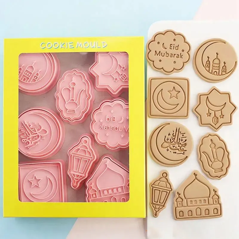 

Eid Mubarak Cake Decorating Tools Ramadan Cookie Biscuit Stamp Mold Moon Star Church Cookie Cutters For Home Islamic Party Decor