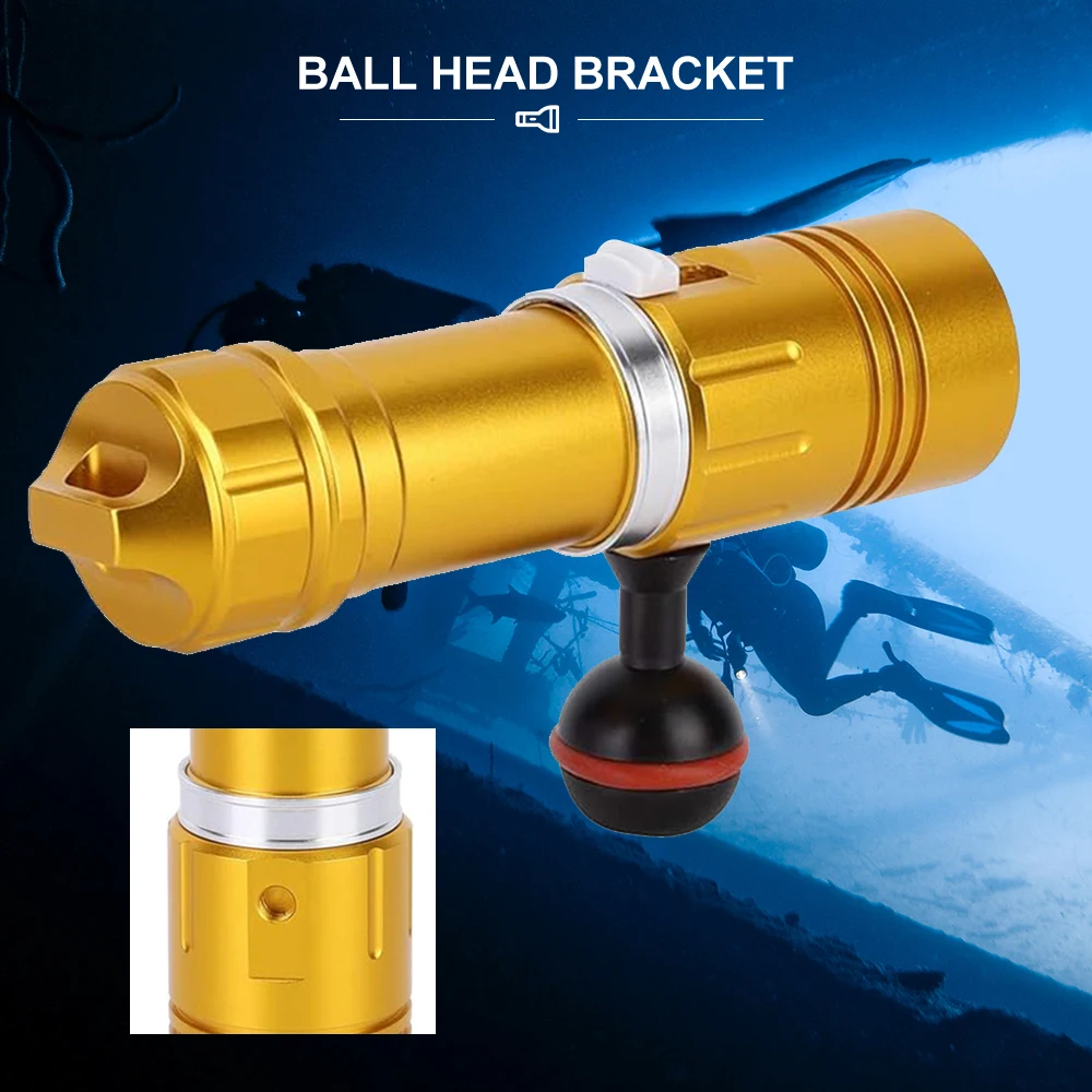 

100m Underwater Diving Lamp Powerful Diving Flashlight Strong Light Focus Torch Waterproof Submersible Lighting At Night