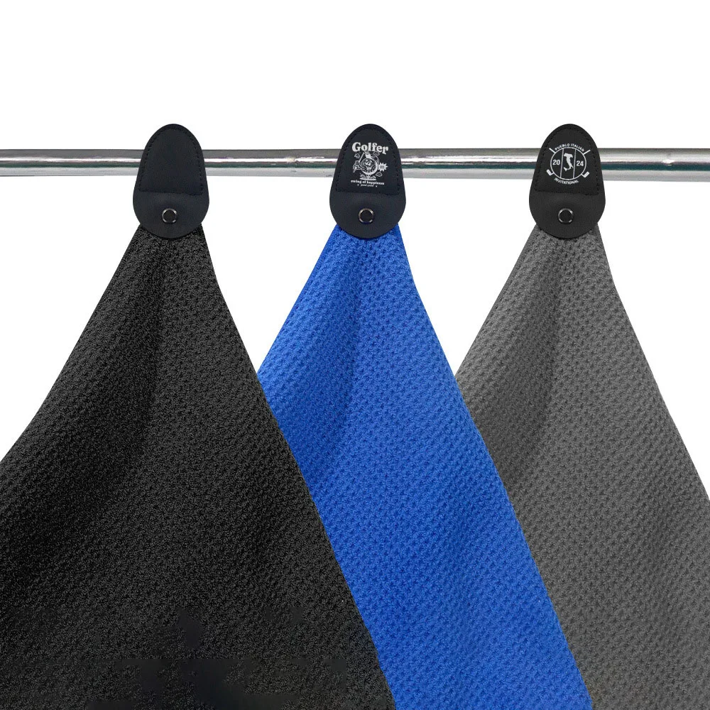 RV Bar Kitchen Golf Microfiber Towel With Magnet Hook Golf Club Cleaner Tool For Running Fitness Travel Yoga Golf Sports Towel