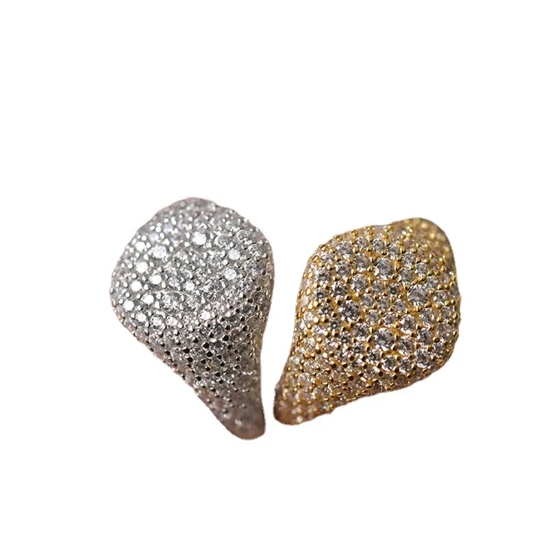 Xiaoyan 100% S925 Silver Tide Full Diamond Square Simple Wholesale Cold Wind Ring Anniversary Commemorative Gift