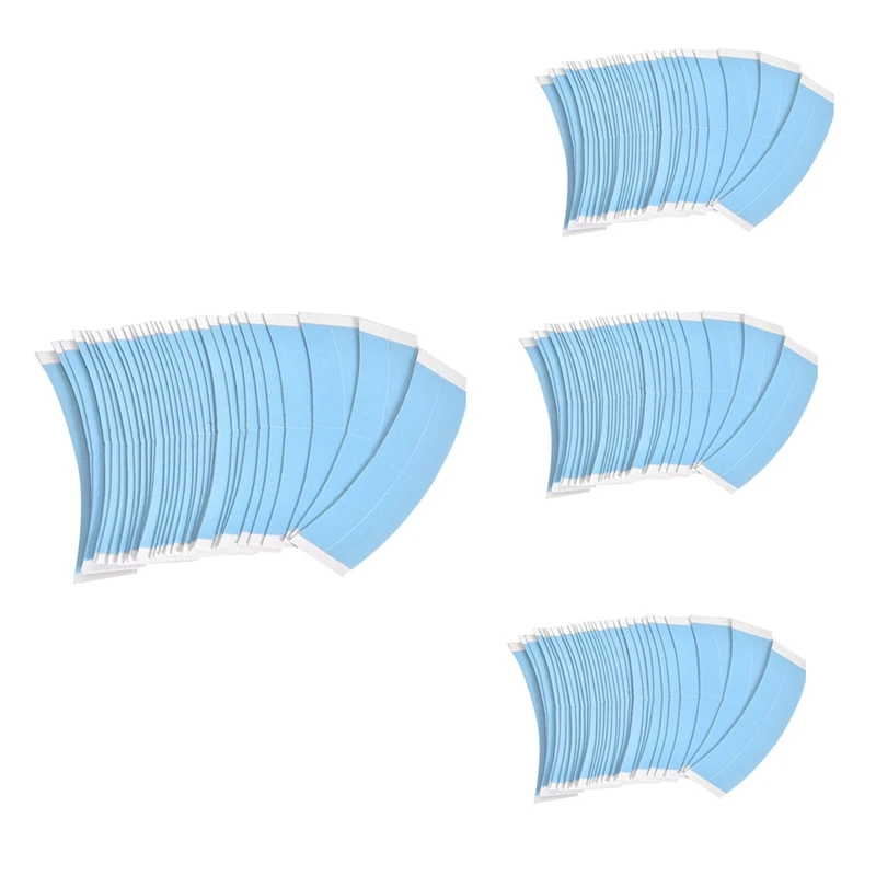 144Pc/Lot Blue Fixed Double Tape Wig Adhesive Extended Hair Tape Waterproof For Toupee Lace Wig Film With Slitting Line