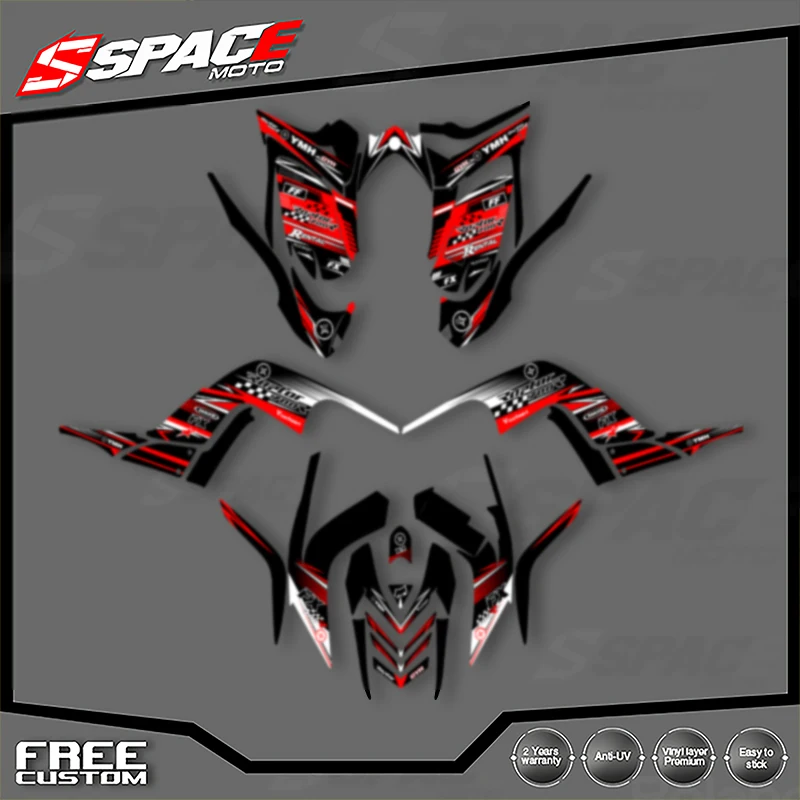 

SPACE Custom Motorcycle Graphics For YAMAHA 2006 2007 2008 2009 2010 2011 2012 RAPTOR 700 Decal Stickers Kits 004