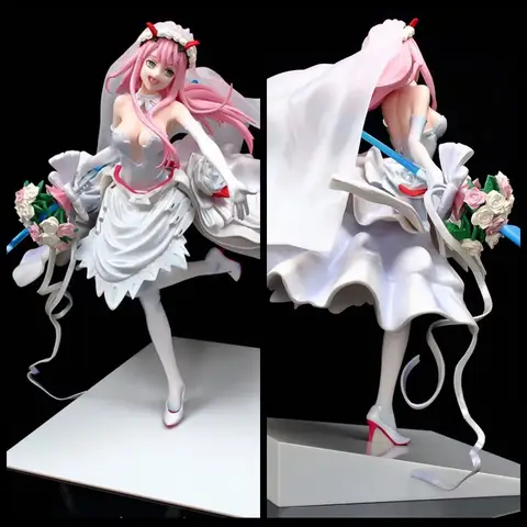 Darling In The Franxx Zero Two Wedding Dress Ver Anime Figure Model Collectible Statue Boxed For Anime Fans Desktop Display