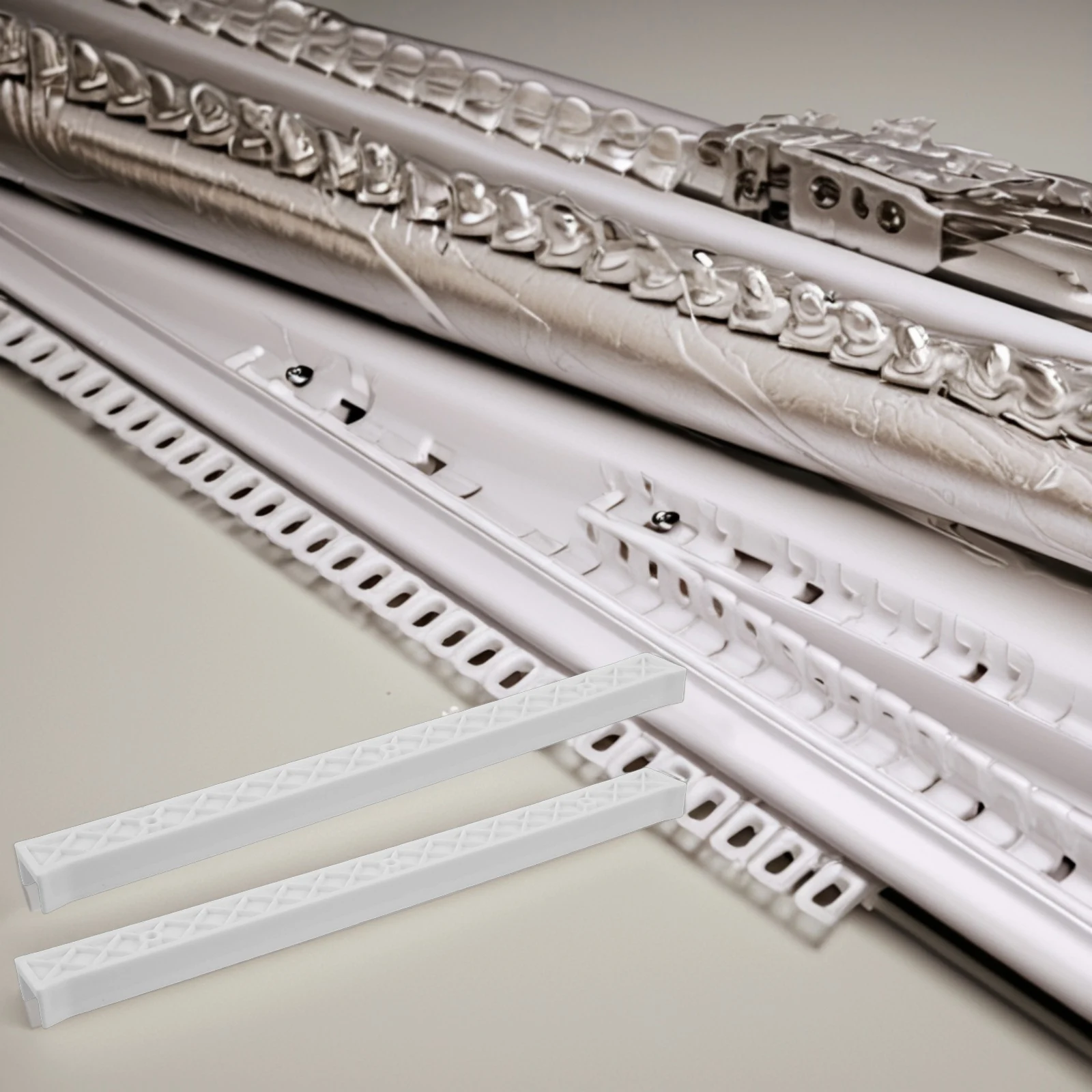 

1Pair Storage Cabinet Drawer Rails Plastic White 28cm DIY Guide for Home Organizer Plastic Drawer Guides