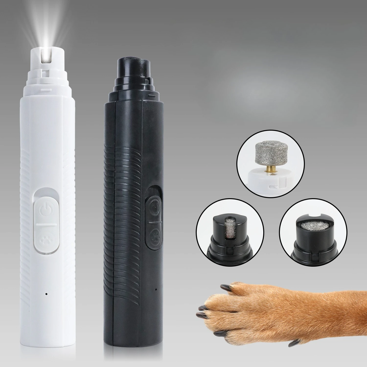 

AliExpress Rechargeable Electric Nail Polisher Pet LED Light Dog Nail Trimmer Painless with Polisher Wheel for Small/Large Pets