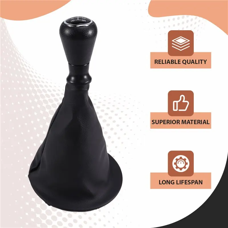 AASS-Car 5-Speed Gear Shift Knob Dust Cover Set For Citroen Berlingo II For Partner 2008-2018