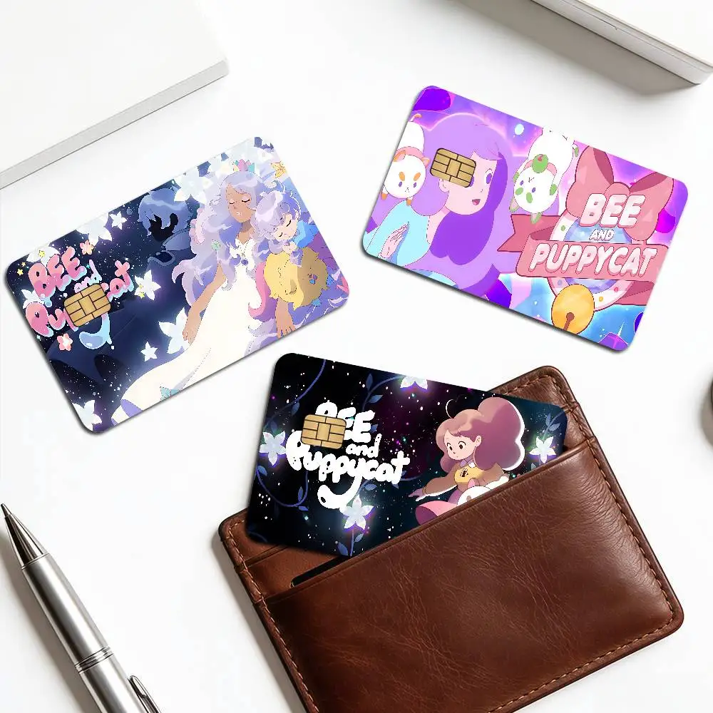 Bee And Puppycat Anime Anmie Sticker Film Skin Cover for Credit Card Debit Bank Card Front